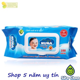 Khăn ướt Nuna không mùi 100 tờ