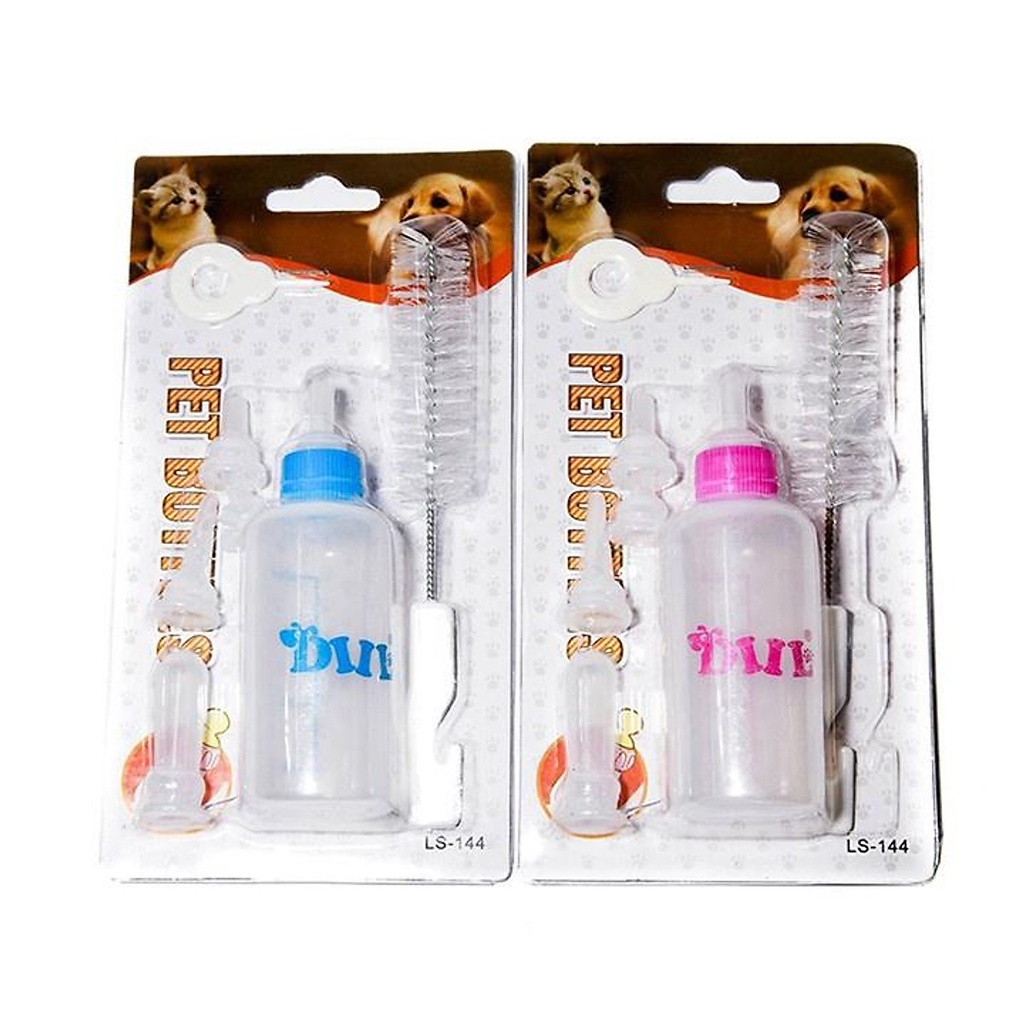 Combo Sữa Bio và Bình Sữa 60ml cho chó mèo con - Kún Miu Pet Shop