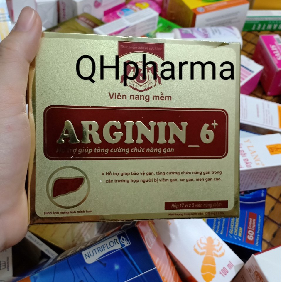 Viên uống ARGININ 6+ hộp 60 viên giúp tăng cường chức năng gan