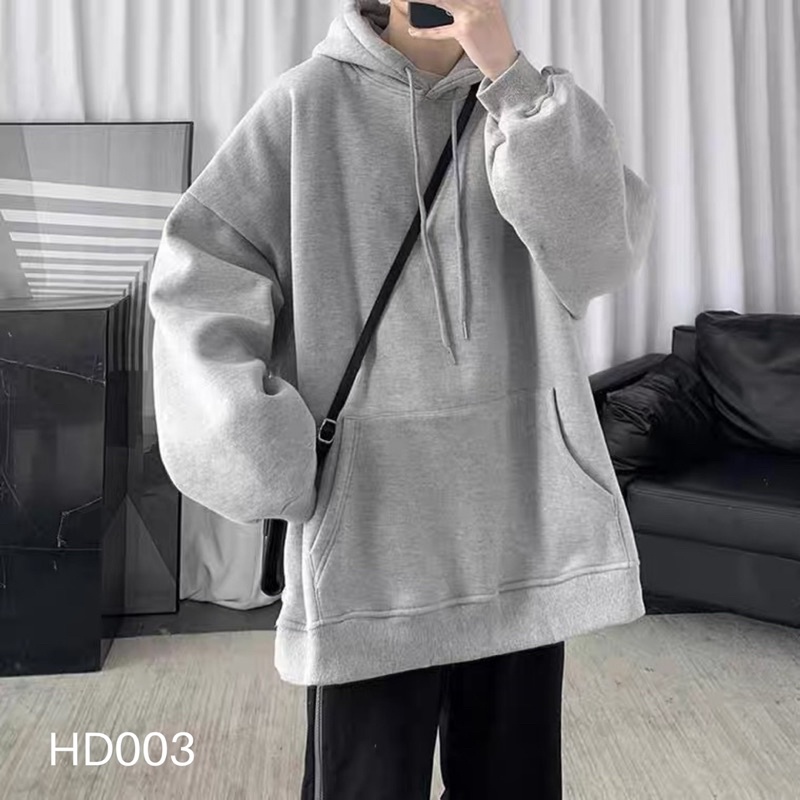Áo hoodie basic trơn dễ mix đồ - HD003 T2000 | BigBuy360 - bigbuy360.vn