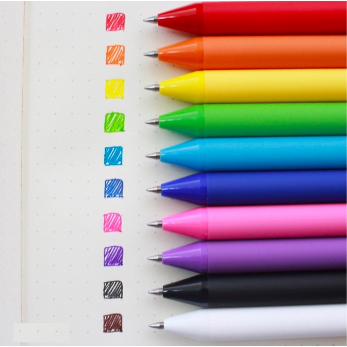 Bộ 10 bút gel Xiaomi KACO PURE mực nhiều màu -SY00010092 K1015- Hàng chính hãng