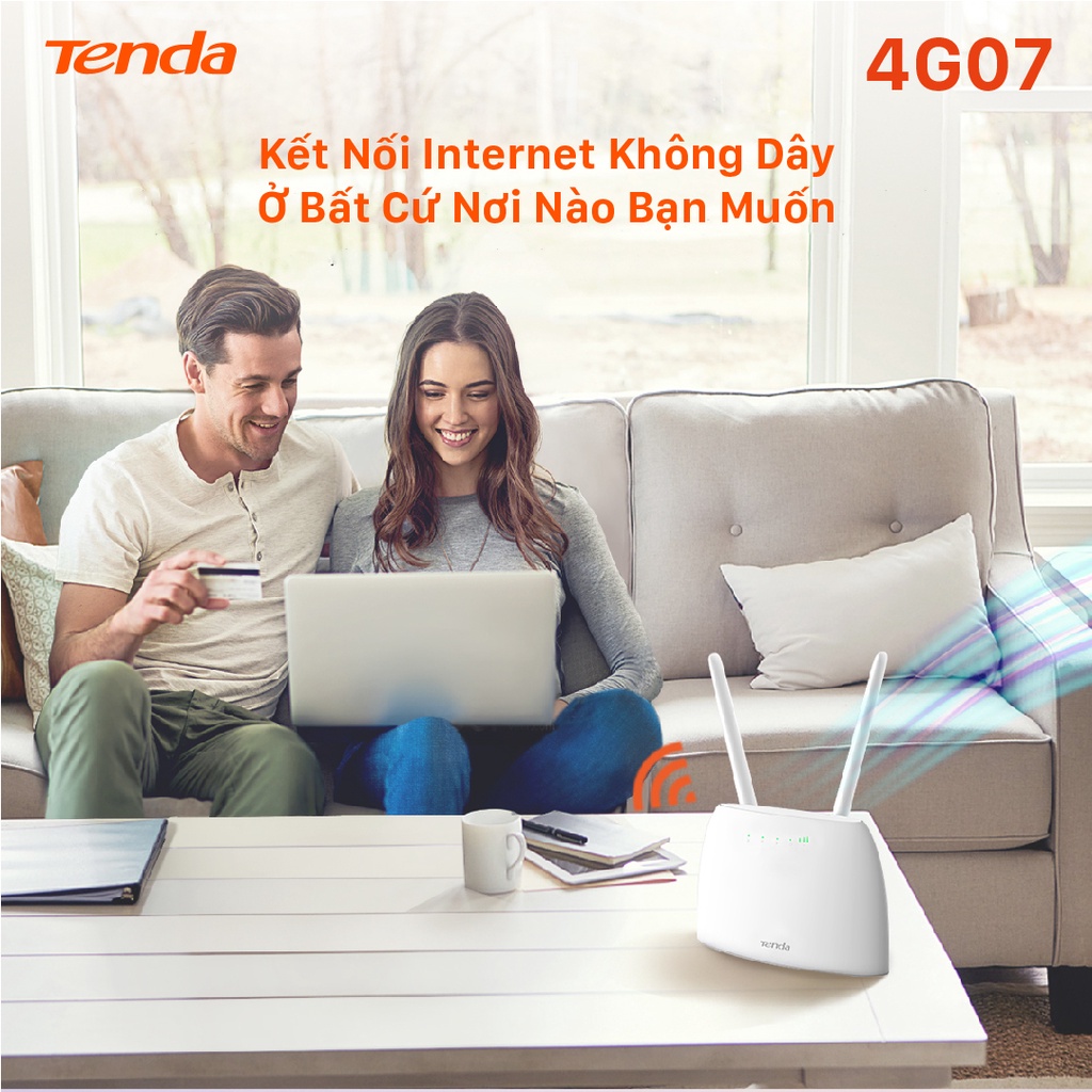 [Mã ELCL12 giảm 9% đơn 300K] Tenda Bộ phát Wifi di động 4G LTE 4G07 Chuẩn AC 1200Mpbs cao cấp