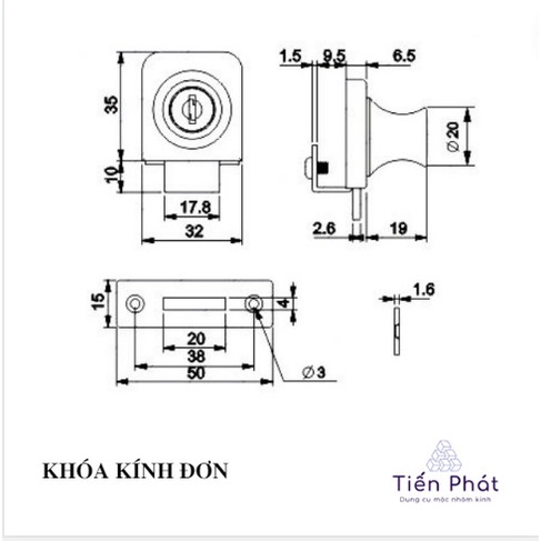 Khóa tủ kính - Ổ khóa cửa kính đôi và khóa kính đơn