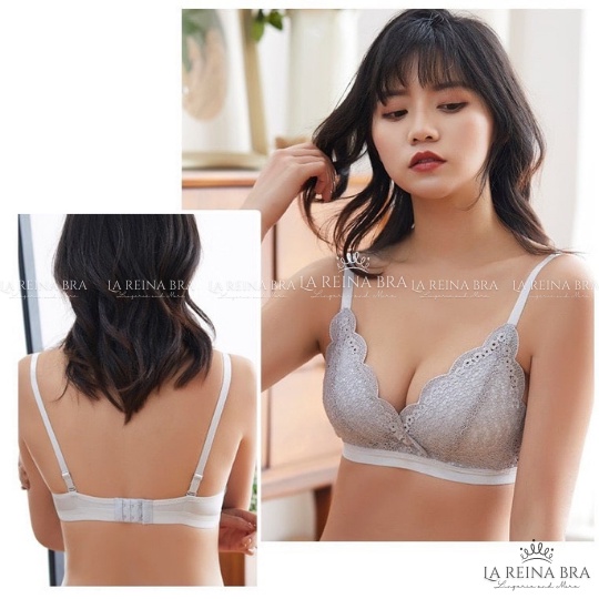 ÁO LÓT nữ không gọng LAREINA BRA - AL010 họa tiết ren, đệm su hàng xuất khẩu đệm mỏng, thoải mái vận động