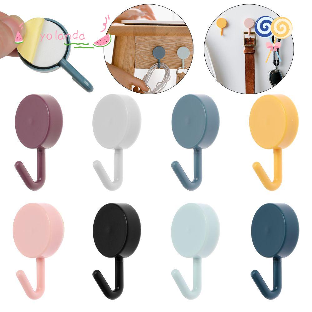 Bộ 10 Móc Treo Quần Áo Dán Tường Màu Sắc Xinh Xắn