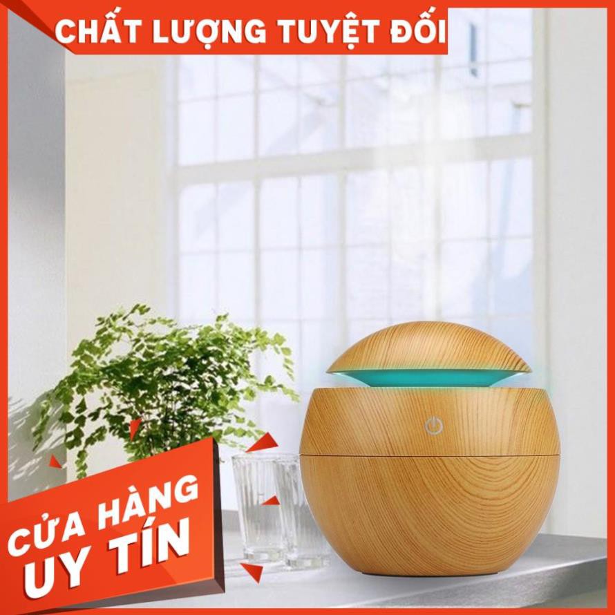 [ HÓT ] - Máy Phun Sương Tạo Ẩm Khuếch Tán Tinh Dầu Vân Gỗ - Máy Xông Tinh Dầu Phun Sương Giúp Làm Thơm Phòng Ngủ,Phòng