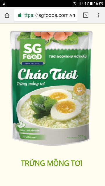 Combo mix 10 gói cháo tươi SG food