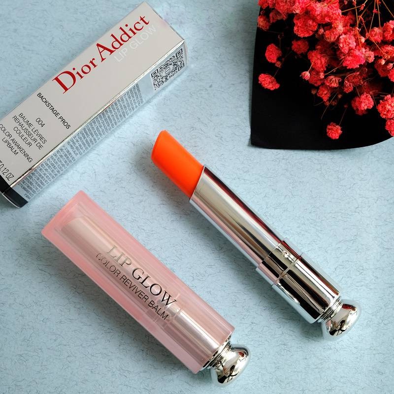 Son dưỡng Dior ❤Freeship❤ Son dưỡng Dior Addict Lip Glow 004 - Coral Màu Cam San Hô