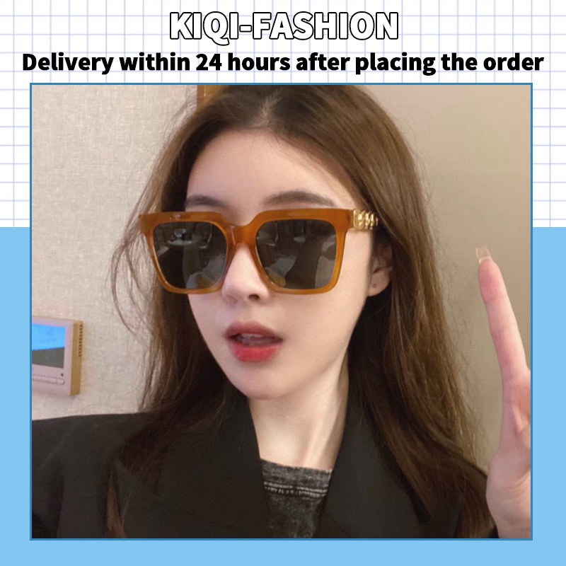 (KIQI-FASHION) COD Kính Mát Gọng Vuông Chống Tia Uv400 Thời Trang Dành Cho Nam Và Nữ