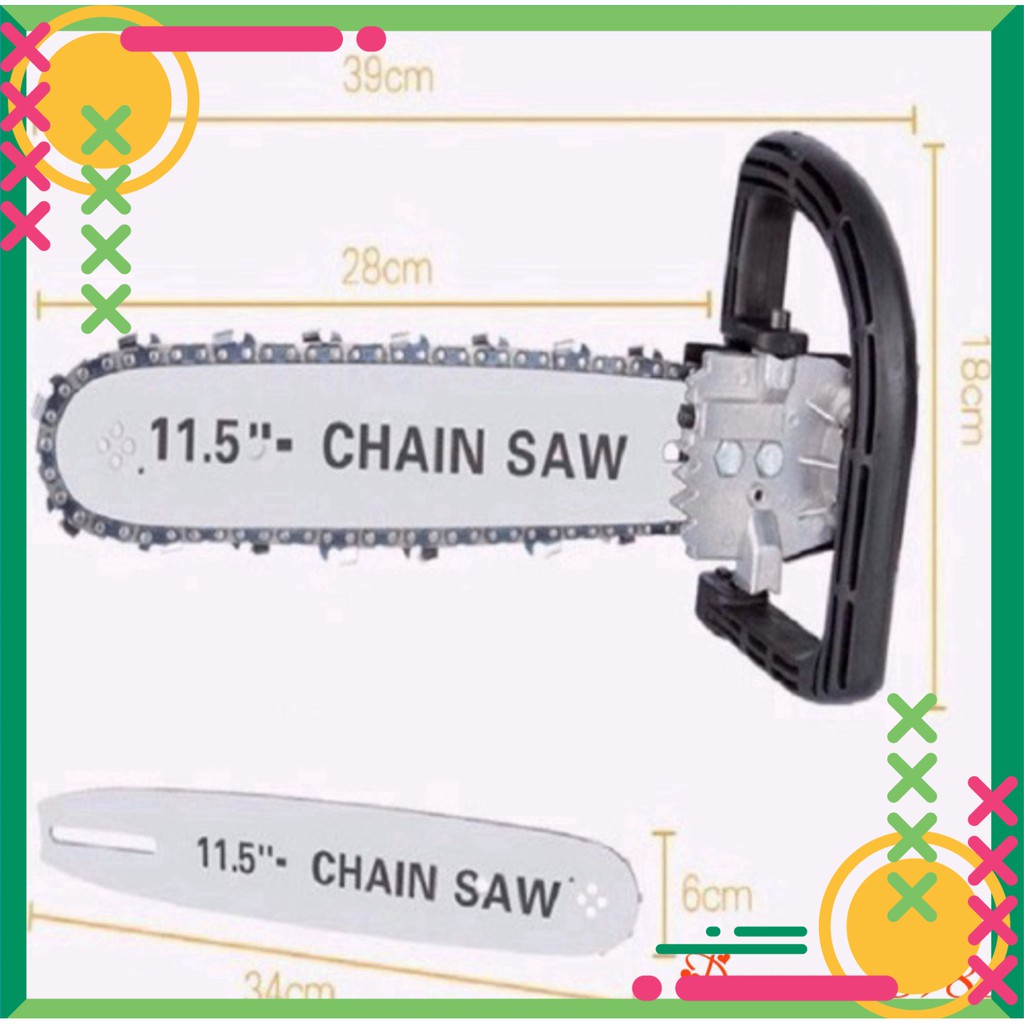 [FREE SHIP] 💥[BẢO HÀNH 1 NĂM]💥Bộ cưa xích gắn máy mài góc Electric 11.5mm - máy cưa gỗ mini Hàng Chính Hãng 💥SIÊU HOT