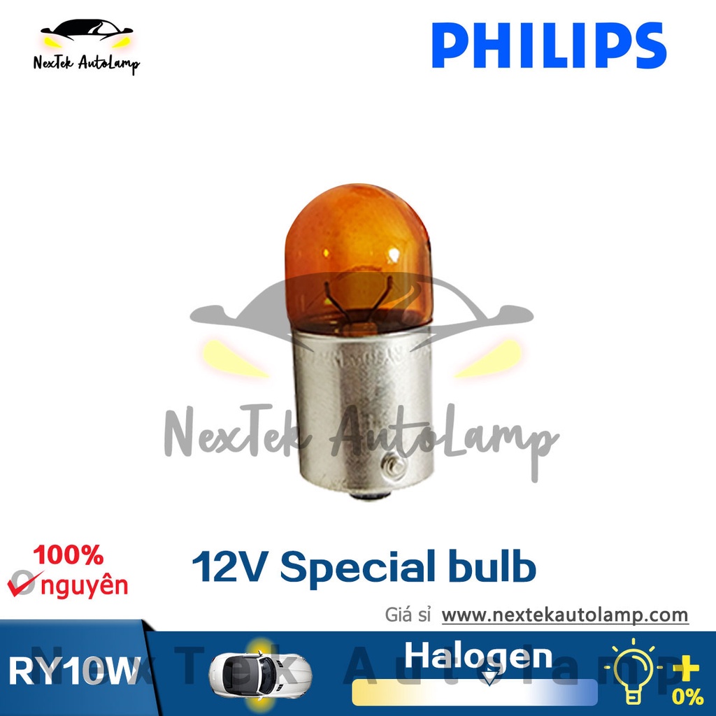 Philips RY10W 12093 12V BAU15s Bóng đèn Nội Thất đặc Biệt Đèn Tín Hiệu Gốc Đèn Chiếu Sáng ô Tô Xe Buýt & Xe Tải