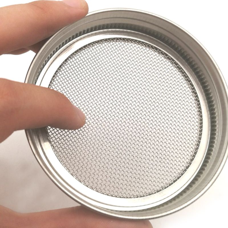 ✿ Set 4 Nắp Lưới Lọc Bằng Thép Không Gỉ 304 Dành Cho Máy Hút Bụi Mason Germinator Jar