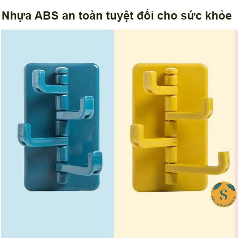 Móc Treo Đồ Dán Tường Đa Năng 4 Chấu Hình Cây Thông - Treo Chìa Khóa, Vật Dụng, [MÓC 4 CHẤU CÂY THÔNG]