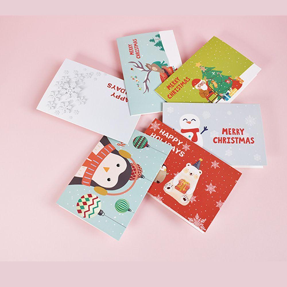 JANE Set 24 Tấm Thiệp Giáng Sinh Dán Trang Trí