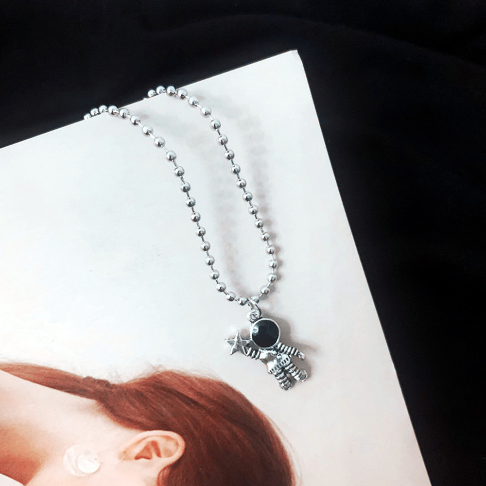 vòng cổ Mặt Hình Phi Hành Gia Phong Cách Hip Hop Cá Tính Cho Cặp Đôi