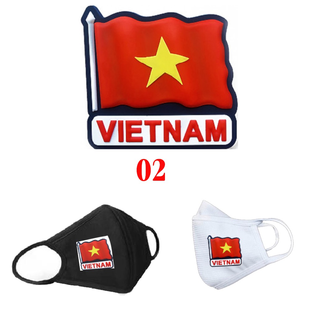 Khẩu Trang Vải IN cờ đỏ sao vàng (Màu cờ Việt Nam) | BigBuy360 - bigbuy360.vn