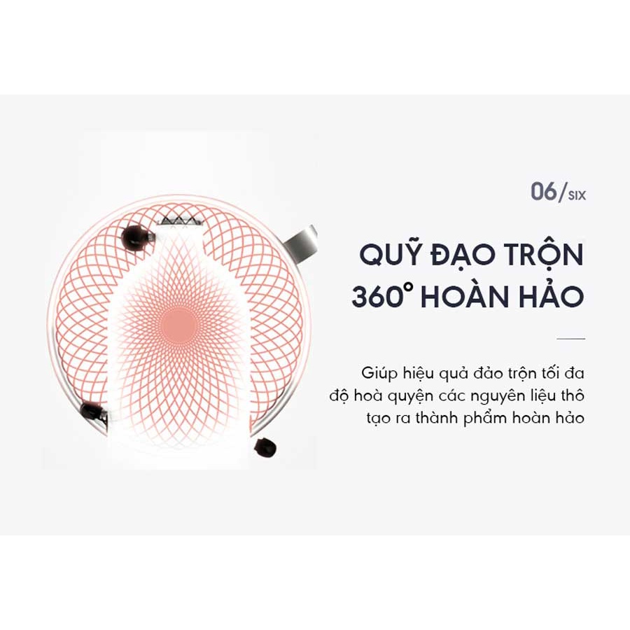 Máy nhào trộn bột Midimori 1800W, thân khung thép, cối inox 6 lít