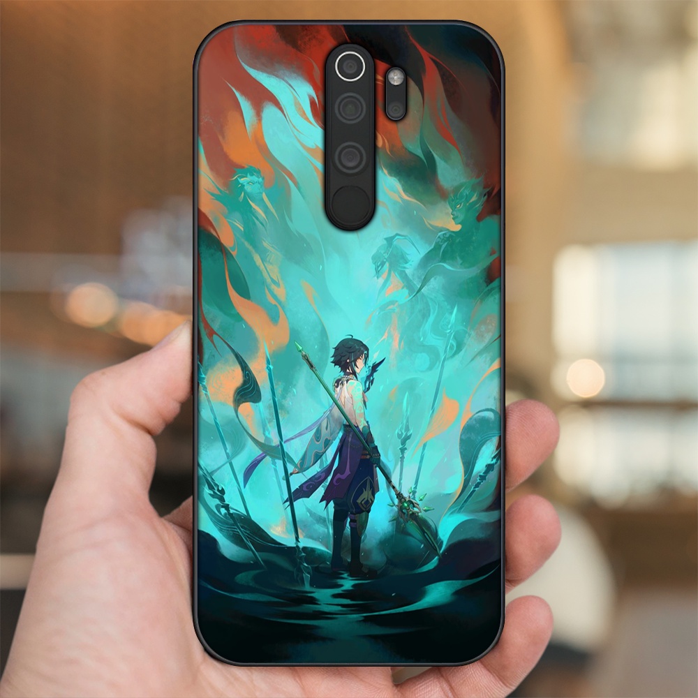 Ốp lưng Xiaomi Redmi Note 8 Pro viền đen in hình Xiao Genshin Impact