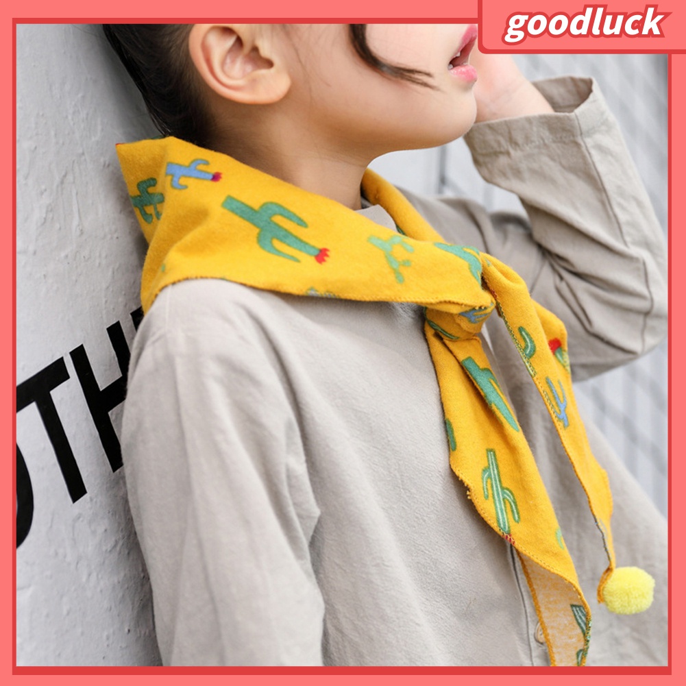 Bộ 3 Khăn Quàng Cổ Hình Tam Giác Họa Tiết Hoạt Hình Dễ Thương Cho Bé
