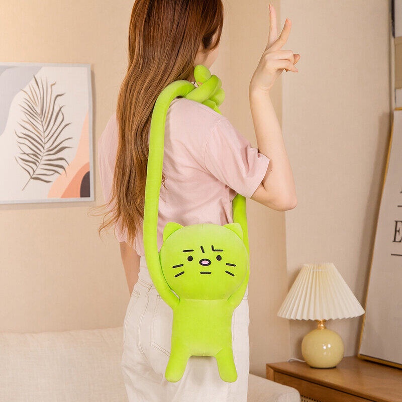 Gối Nhồi Bông Dễ Thương Hình Mèo Hoạt Hình Sáng Tạo