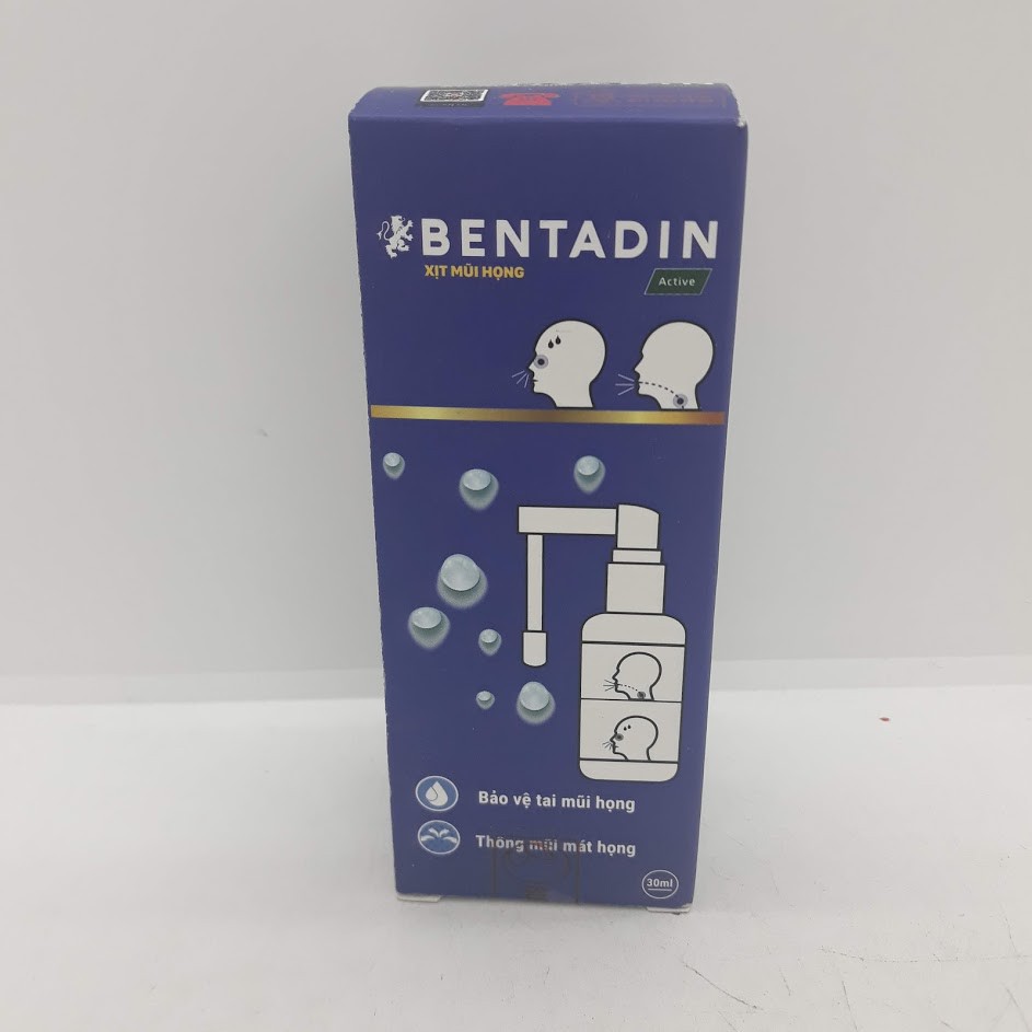 Bentadin xịt mũi họng - vệ sinh mũi họng sạch sẽ