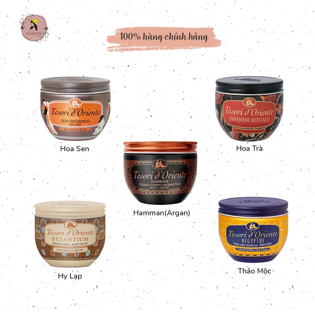 Kem Dưỡng Thể Nước Hoa Dưỡng Thể Tesori D'oriente Ý Chính Hãng 300ml