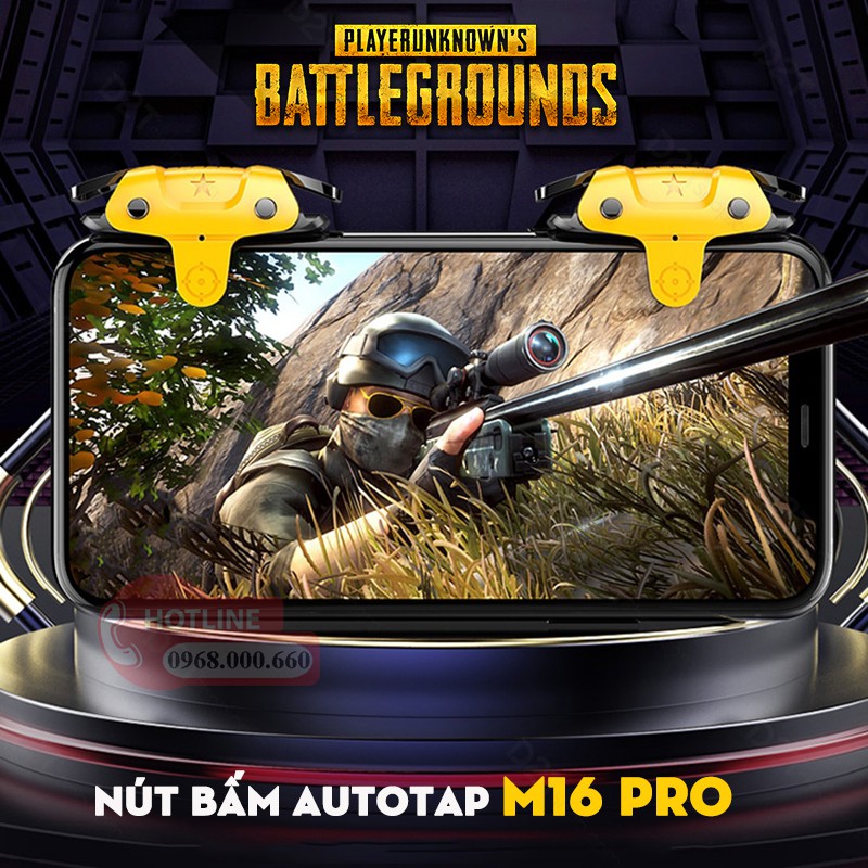 Nút bấm cơ M16 Pro autotap 30 nhịp/giây siêu nhanh chơi game PUBG, Call of Duty