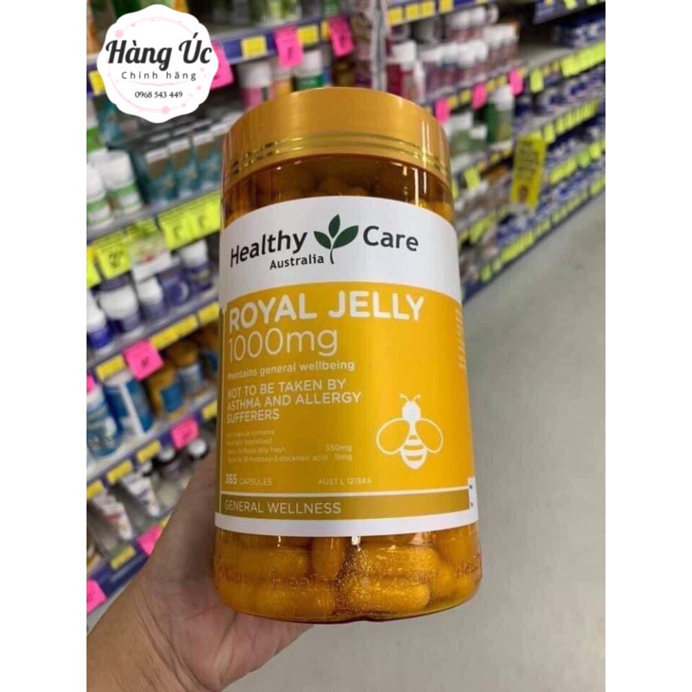 Sữa Ong Chúa Healthy Care 365 viên🍀Freeship🍀 Sữa Ong Chúa Royal Jelly 1000mg