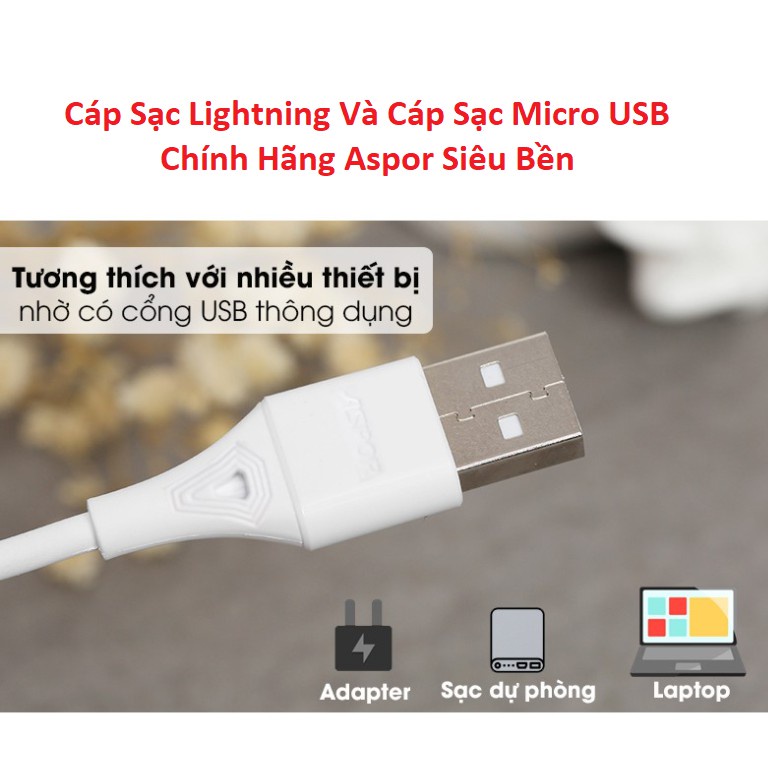 Dây sạc nhanh micro USB dài 1m dùng cho nhiều thiết bị điện tử