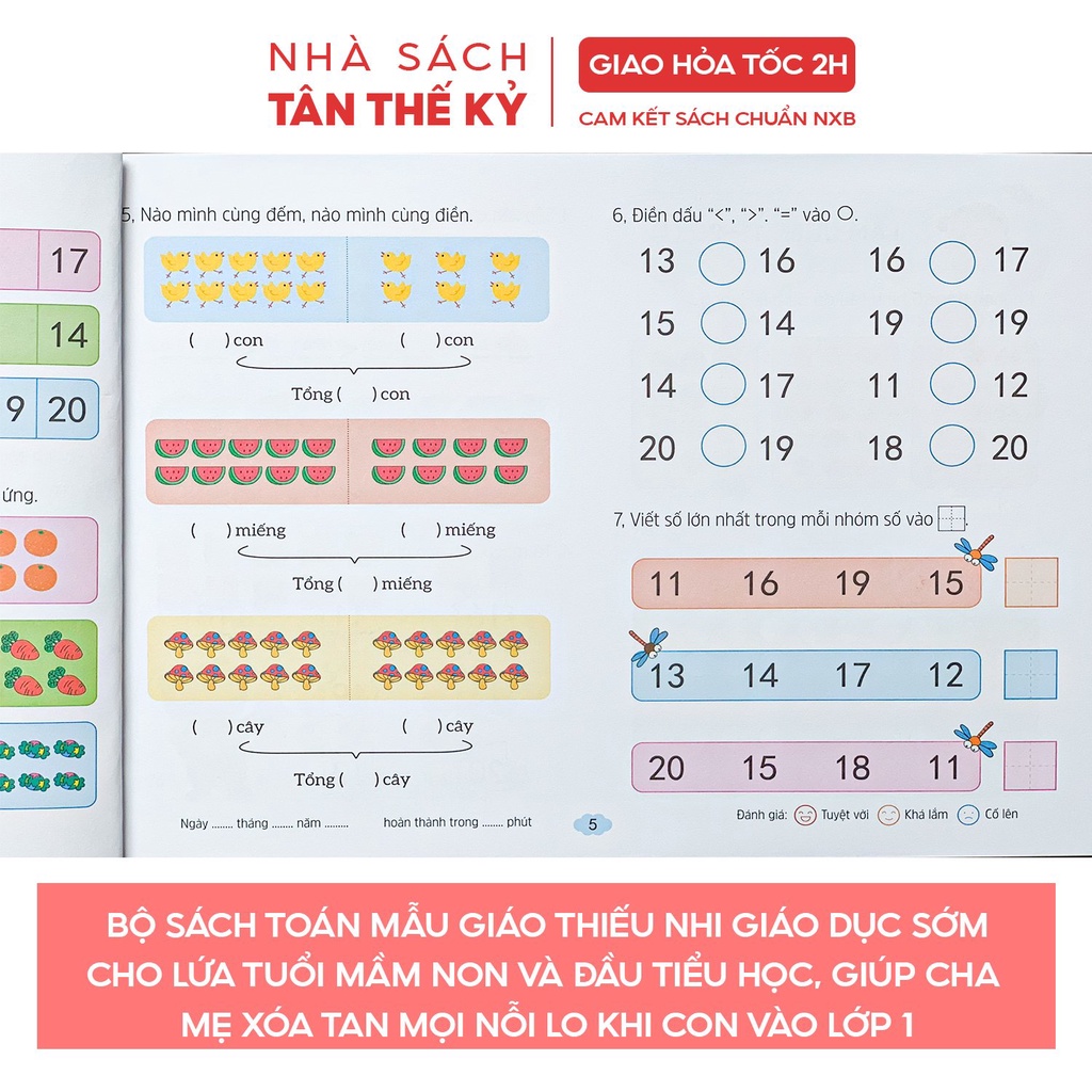 Sách Toán tiền tiểu học cộng trừ (Bộ 2 cuốn)