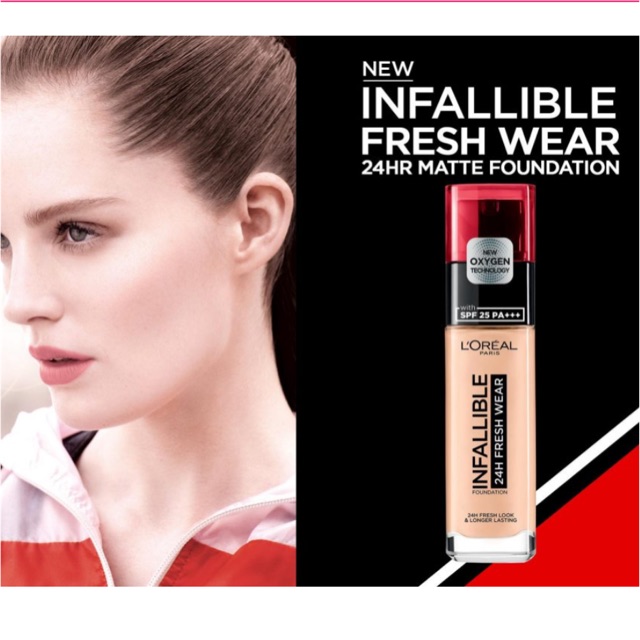 Kem nền lâu trôi Loreal Infallible 24h Fresh Wear 30ml Hàng Mỹ chính hãng