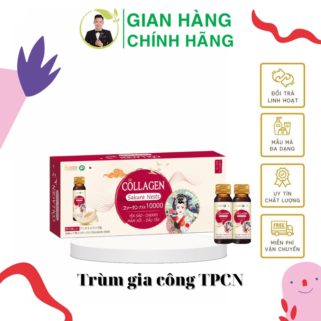 Nước Uống Collagen Tổ Yến SAKURA NESTS - Đẹp da, sáng da, trắng da