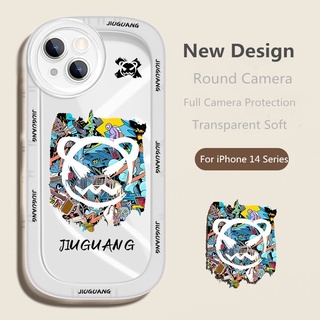 Ốp Điện Thoại TPU Trong Suốt Họa Tiết Hoạt Hình Graffiti Dễ Thương Cho iPhone 14 Pro Max 13 Pro Max 11 12 Pro Max