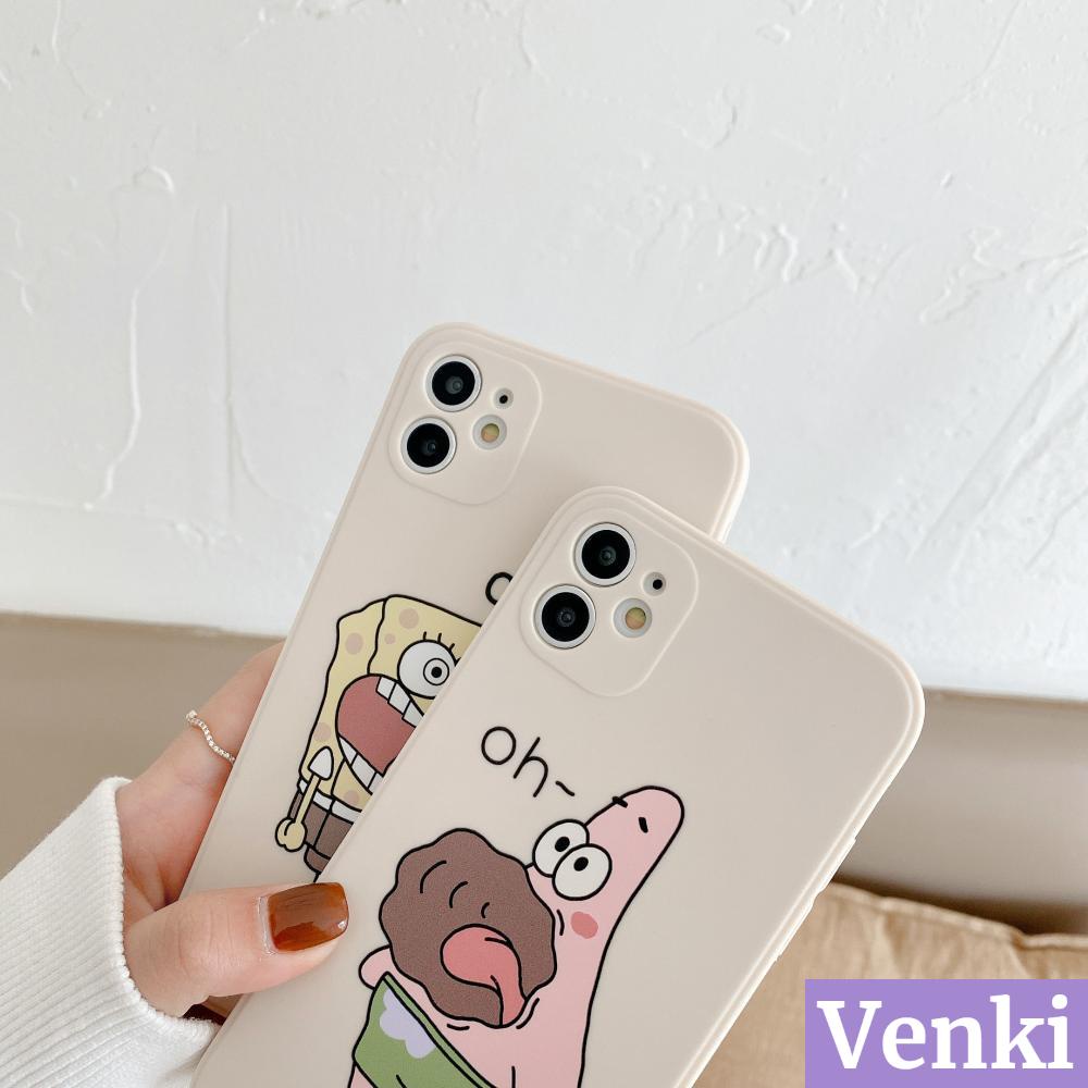 Ốp điện thoại tpu mềm góc vuông hình cậu bé bọt biển thích hợp cho iPhone 7 11 Plus/8 XR XS Pro 12 max X/XS pro 7/8/S