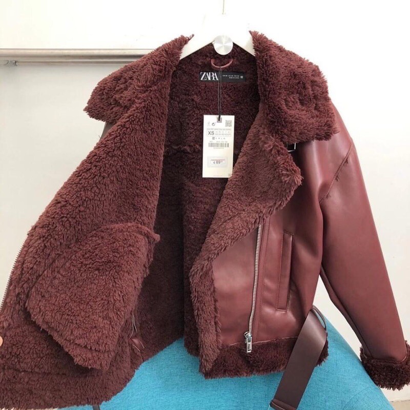 Áo Khoác Da Nữ Dáng Biker, Áo Da Nữ 2 Lớp Lót Lông Cao Cấp Z - LITTLE KOREA