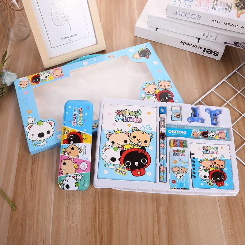 Bộ đồ dùng học tập 14 món dễ thương cho bé trai bé gái