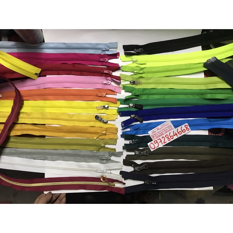 Dây kéo áo khoác răng cước từ 50cm đến 100cm( giao đơn từ 50k