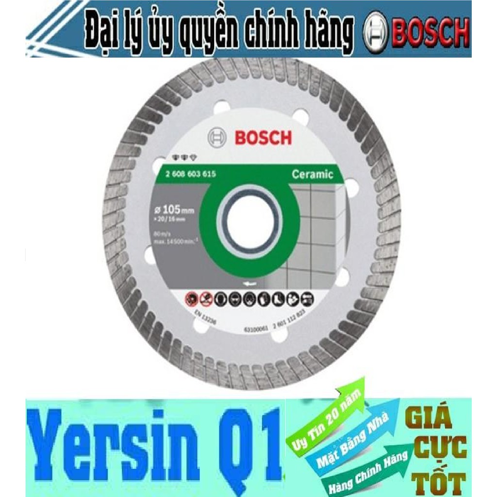 Đĩa cắt đá Ceramic Turbo Bosch 105x20x8.0mm - 2608603615 - 2608603613