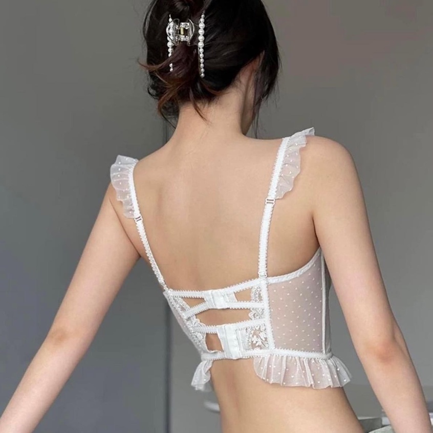 Áo Corset ren - Set Nội Y Ren Crotop Áo Gọng dẻo ôm Ngực Gợi Cảm - 6901