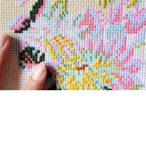 Tranh thêu chữ thập PHẬT QUAN ÂM 53568  chưa thêu 5d 53568