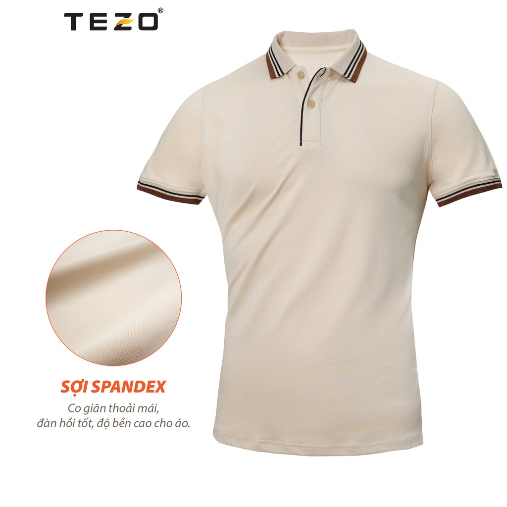 Áo polo nam Tezo, áo thun nam phối màu lịch sự trẻ trung năng động 2201APCT09