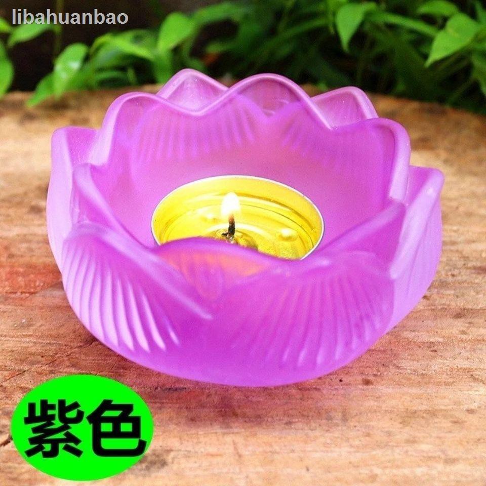 Giá Đỡ Đèn Dầu Bằng Thủy Tinh Hình Hoa Sen Đường Kính 5cm 9cm