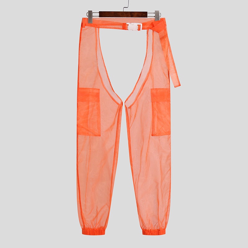 Quần Jogger Phối Lưới Xuyên Thấu Thời Trang Cho Nam