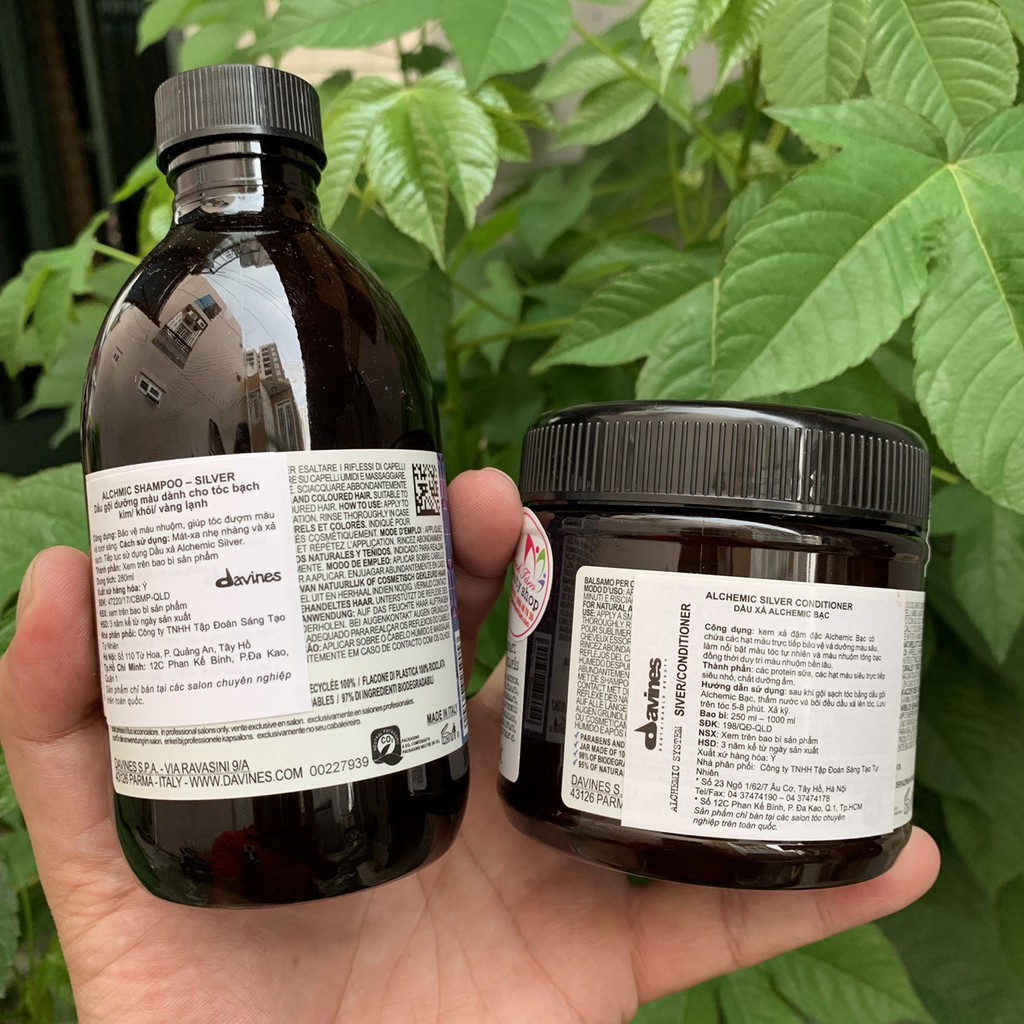 🇮🇹Davines🇮🇹 Gội xả Davines Alchemic cho tóc nhuộm Bạch kim 280ml/250ml