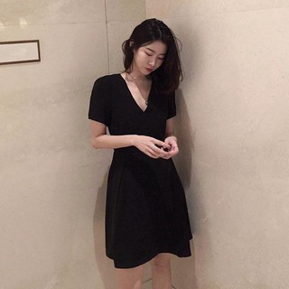 (Order) bigsize Đầm cổ V 