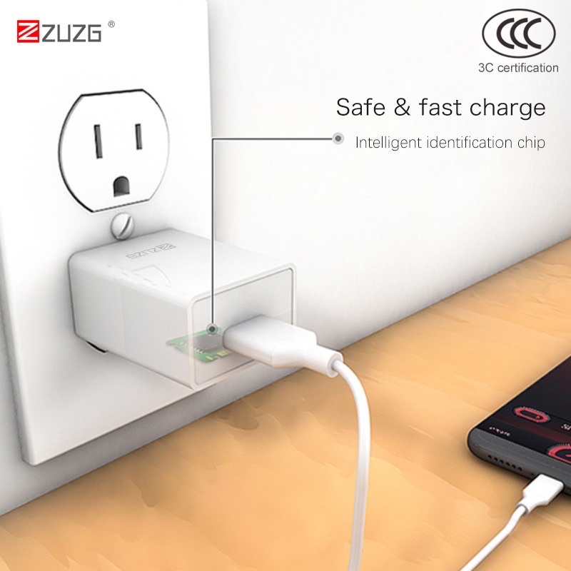 Cóc Sạc Nhanh ZUZG 10W cổng kết nối USB chính hãng