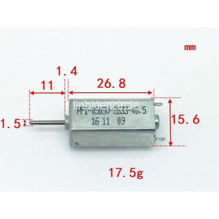 2 Motor mini 050 3V kèm bánh đồng lệch tâm tốc độ cao 21000 RPM chất lượng cao - LK0275