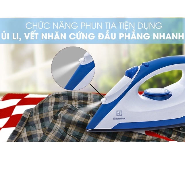 Bàn ủi cầm tay ELECTROLUX EDI2004 bàn là quần áo khô có phun tia nước - chính hãng