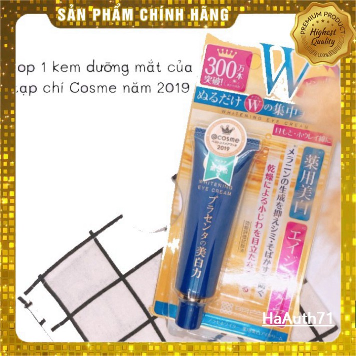 [AUTH] Kem mắt ngừa thâm làm mờ nếp nhăn mắt Meishoku Whitening Eye Cream Nhật bản  , | BigBuy360 - bigbuy360.vn