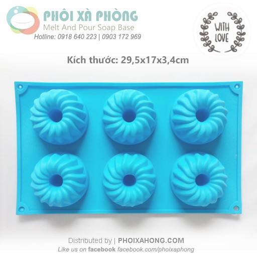 Khuôn Silicon 06 Donut (không viền)